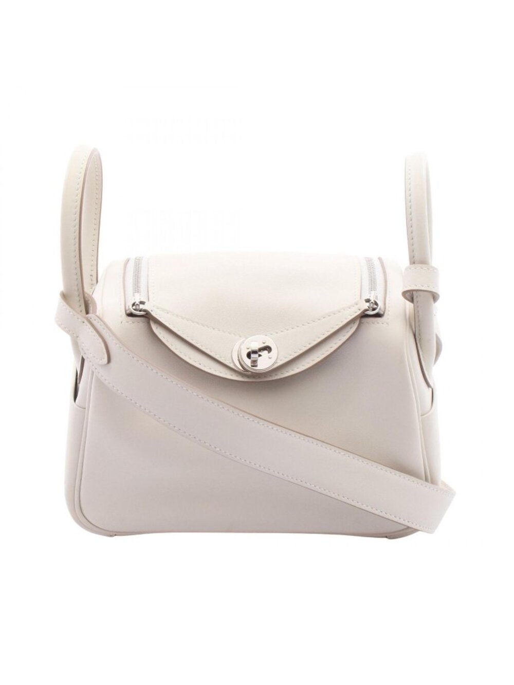 Hermes Shoulder Bag Lindy Mini Verso Gripere Gris Meyer Leather